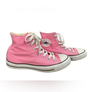 Women’s 8/men’s 6 pink converse high top sneaker shoes